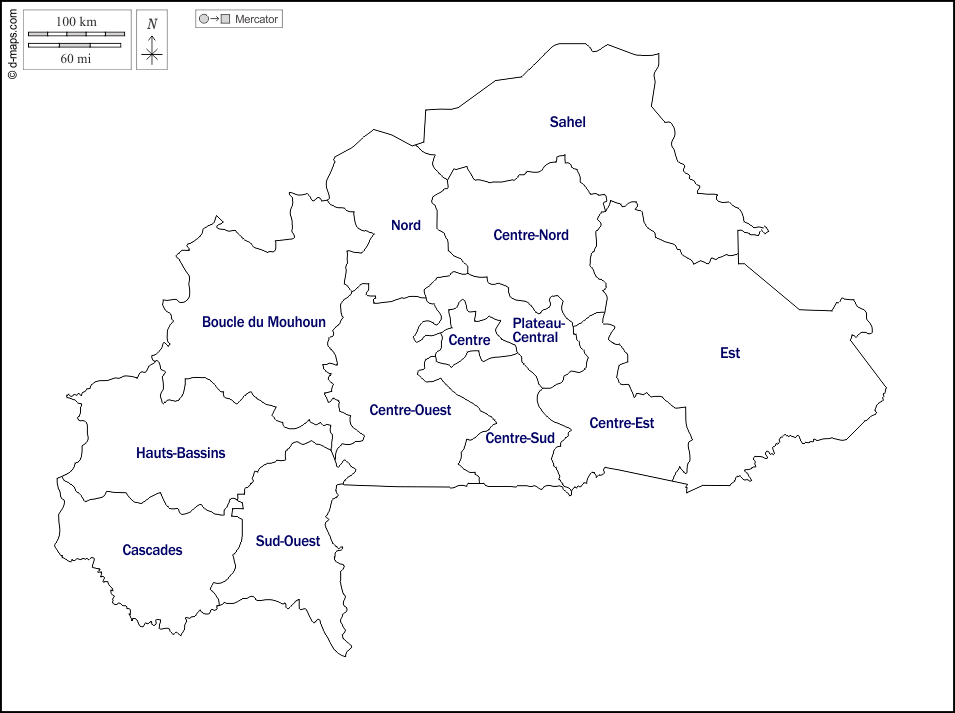 CARTE DU BURKINA FASO
